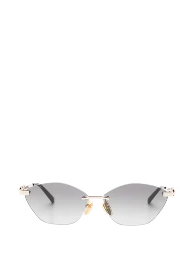 Gucci Horsebit Oval Sunglasses In Gold