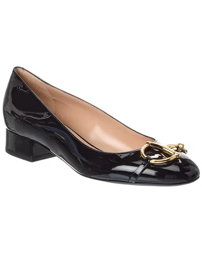 Gucci Horsebit Patent Ballet Pump In Black