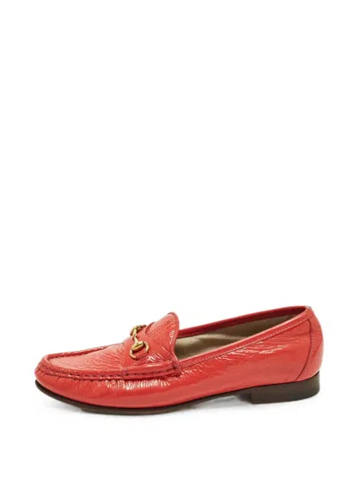 Pre-owned Gucci Horsebit Patent Leather Loafers In Pink