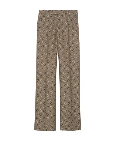GUCCI GUCCI ALL-OVER HORSEBIT EMBROIDERY TROUSERS