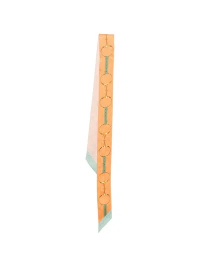 Gucci Horsebit Pattern Scarf In Transparent