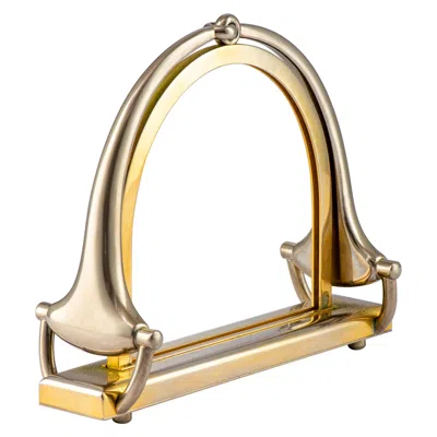 Pre-owned Gucci Horsebit Picture Frame, Brass, Nickel, Signed In Gray