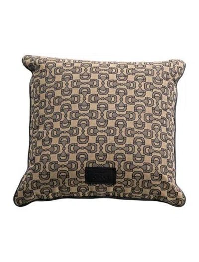 Pre-owned Gucci Horsebit Pillow In Neutrals