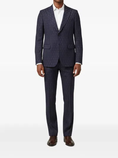 Pre-owned Gucci Horsebit Pinstripe-pattern Suit In Blue