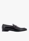Gucci Leather Slip-on Loafers With Iconic Horsebit Detail In Black
