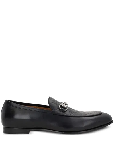 Gucci Horsebit-plaque Loafers In Black