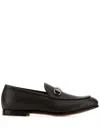 Gucci Men Gg Loafers With Clamp In Brown