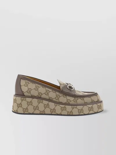 Gucci Horsebit Platform Loafers Leather Detailing
