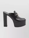 Gucci Horsebit Platform Mules In Calf Leather In Black