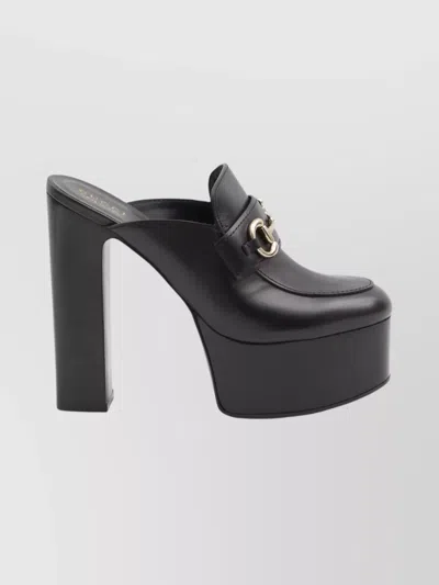 GUCCI HORSEBIT PLATFORM MULES IN CALF LEATHER