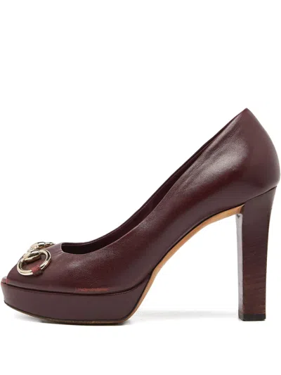 Pre-owned Gucci Horsebit Platform Pumps