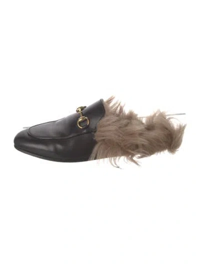 Pre-owned Gucci Horsebit Princetown Slipper In Black