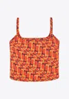 Gucci Horsebit Print Cropped Top