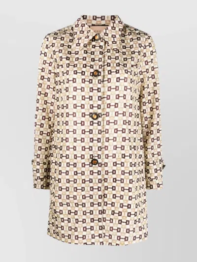 GUCCI HORSEBIT PRINT NYLON COAT