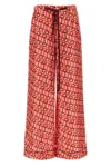 Gucci Women's Printed Silk Pants In Orange
