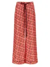 Gucci Women's Printed Silk Pants In Orange