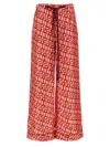 Gucci Women's Printed Silk Pants In Orange