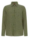 Gucci Allover Print Long Sleeve Horsebit Shirt In Yellow