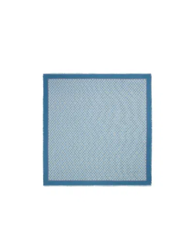 Gucci Horsebit-print Silk Shawl In Blue