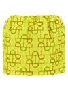 Gucci Horsebit Print Skirt Skirts Yellow In Animal Print