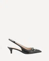 Gucci Black Slingback Pumps With Elastic Strap