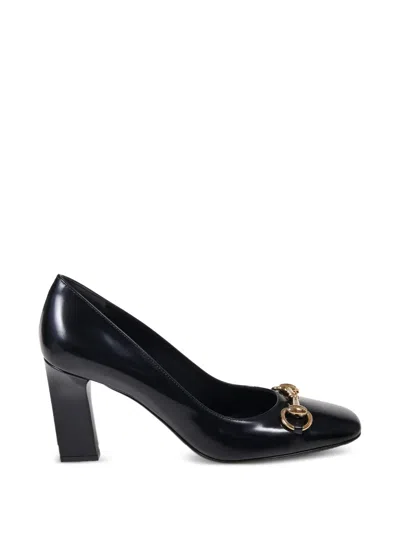 Gucci Signora Pumps Block Heel Gold Tone Hardware In Multi