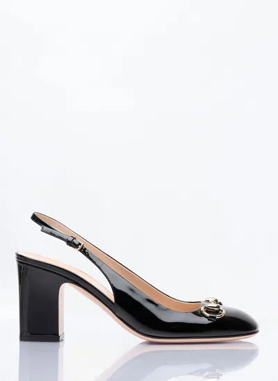 Gucci Women Horsebit Pumps In Black