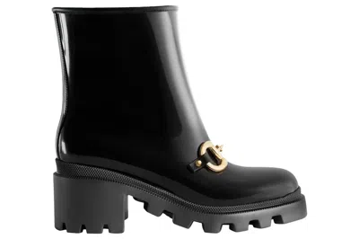 Pre-owned Gucci Horsebit Rain Boots Black (women's)