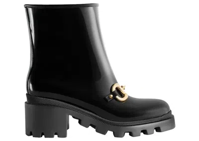 Pre-owned Gucci Horsebit Rain Boots (women's) Sneakers In Black