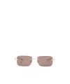 Gucci Horsebit Rectangular Sunglasses In Brown
