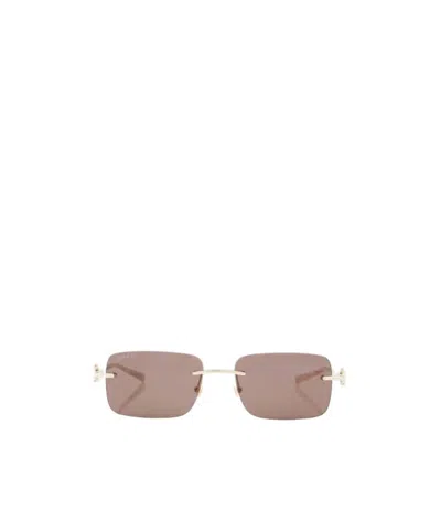 Gucci Horsebit Rectangular Sunglasses In Brown