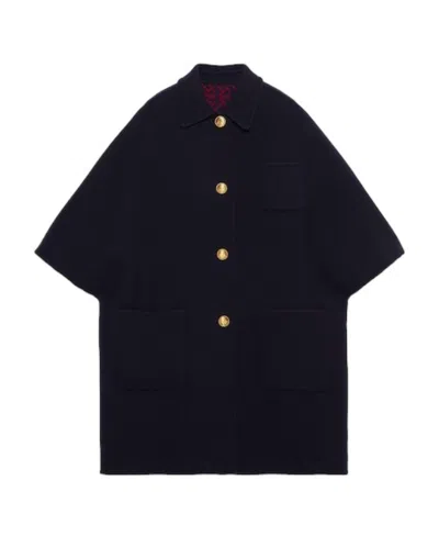 Gucci Horsebit Reversible Coat In Black
