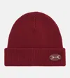 Gucci Horsebit Ribbed-knit Wool Beanie In Burgundy