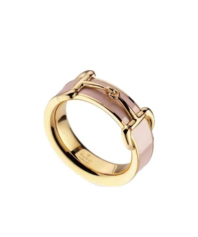 Gucci Horsebit Ring With Enamel In Neutral