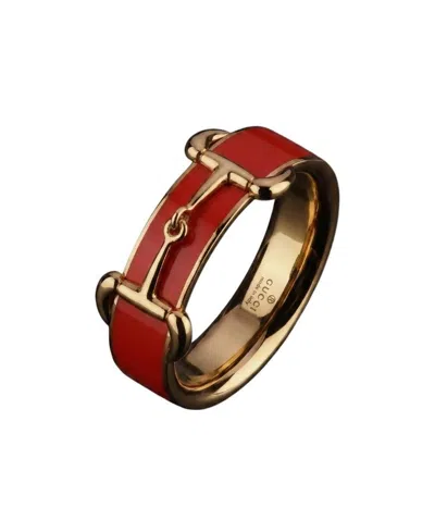Gucci Horsebit Ring With Enamel In Purple