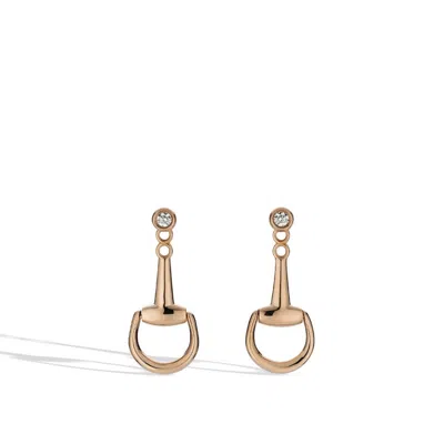 Gucci Horsebit Rose Gold Mini Jacket Earrings - Ybd837605001