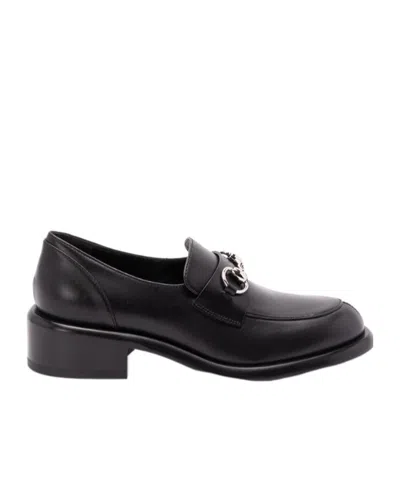 Gucci Horsebit Round-toe Loafers In Black