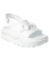 Gucci Horsebit Flatform Sandals In White
