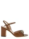 Gucci Brown Leather Sandal With Buckle Women In Brown