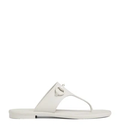 Gucci Horsebit Sandals In White