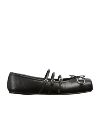 GUCCI GUCCI HORSEBIT DETAILED BALLET FLAT