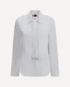 Gucci Women Cotton Popeline Shirt With Iconic Metal Horsebit