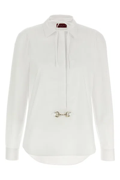Gucci Horsebit Shirt In White