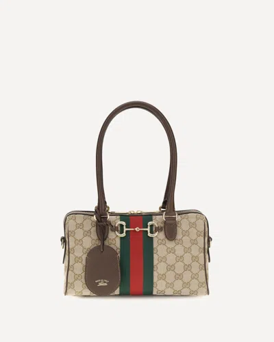 Gucci Horsebit Shoulder Bag In Sand