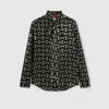 Gucci Horsebit Silk Fil Coupé Shirt In Black