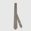 Gucci Horsebit Silk Jacquard Tie In Sand