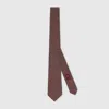 Gucci Horsebit Silk Jacquard Tie In Red
