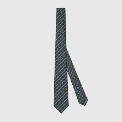Gucci Horsebit Silk Jacquard Tie