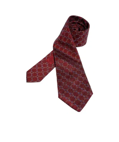 GUCCI HORSEBIT SILK JACQUARD TIE