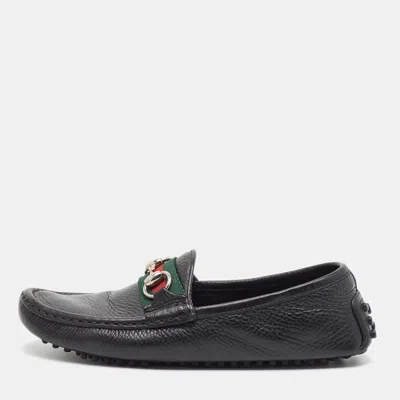 Pre-owned Gucci Horsebit Size 36 Black Leather Loafers